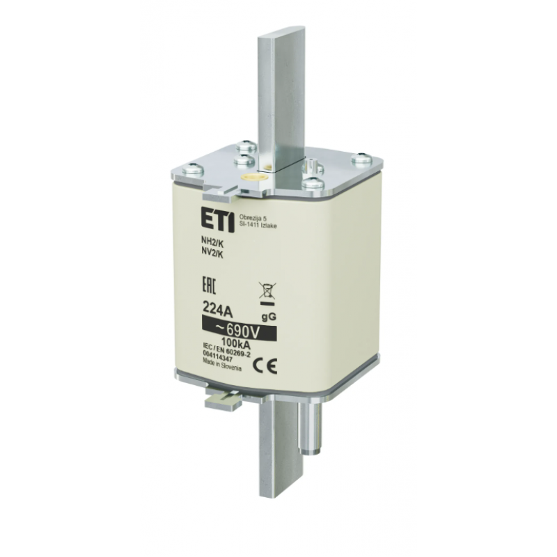 4114347 - Предохранитель ножевой с ударником 224 A, NH-2_K, gG, 690 В AC, ETI