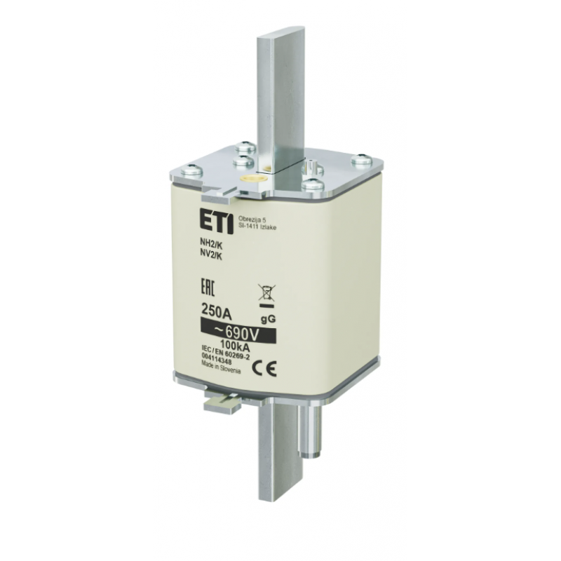 4114348 - Предохранитель ножевой с ударником 250 A, NH-2_K, gG, 690 В AC, ETI