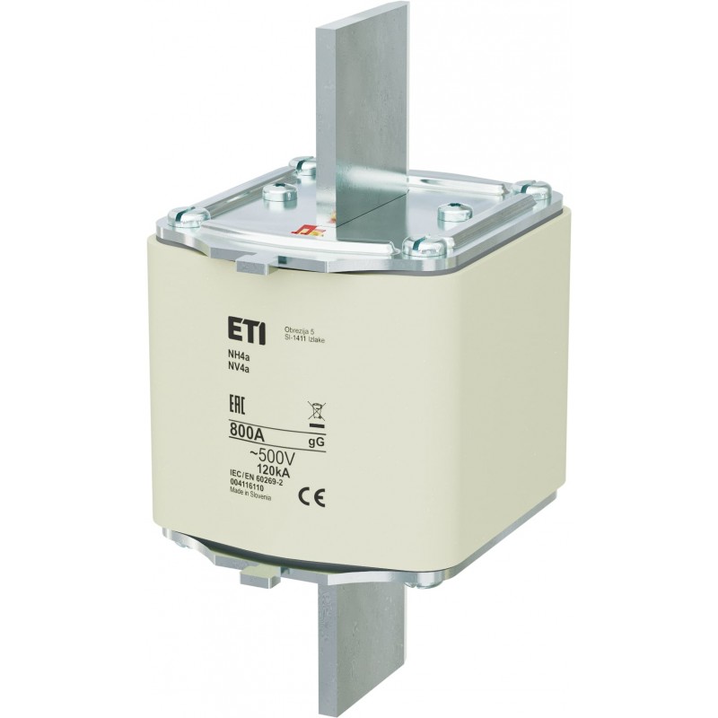 4116110 – Предохранитель ножевой 800 A, NH-4a, gG, 500 В AC, для держателей HVL, ETI