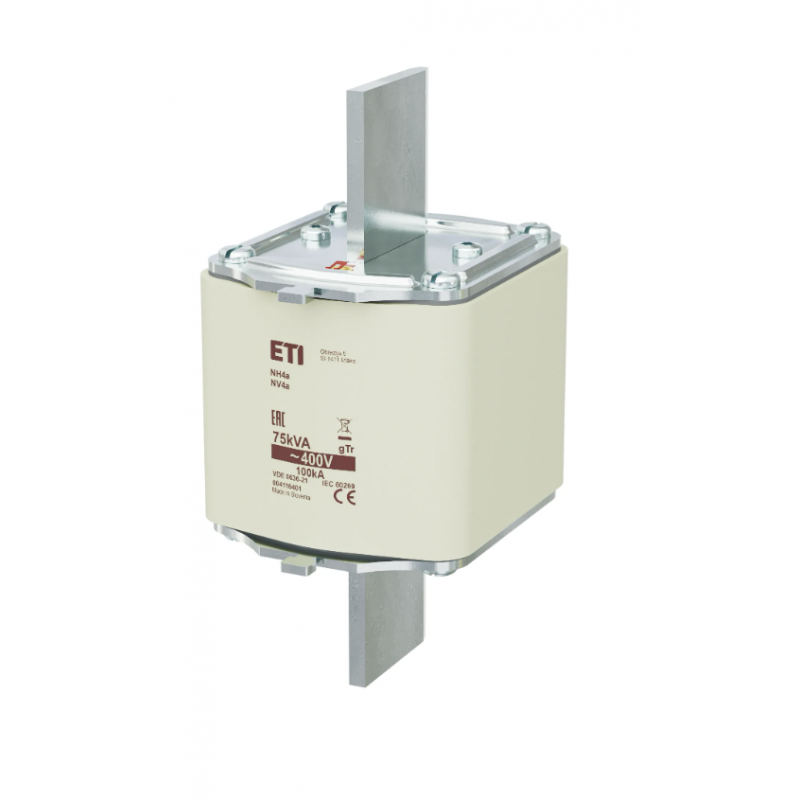 4116400 - Предохранитель ножевой NV-NH, 72 A, NH-4a, gTr, 400 В AC, 50 kVA, ETI