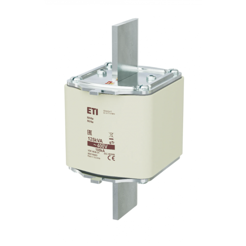 4116402 - Предохранитель ножевой NV-NH, 144 A, NH-4a, gTr, 400 В AC, 100 kVA, ETI