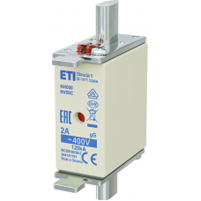 4181101 - Предохранитель ножевой KOMBI, 2 A, NH-000, gG, 400 В AC, ETI