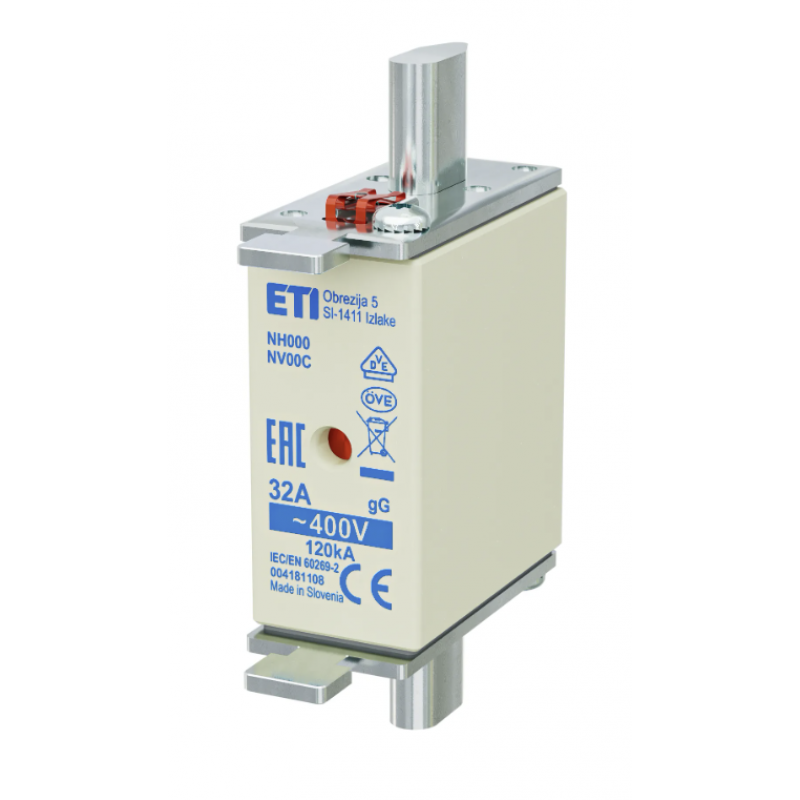 4181108 - Предохранитель ножевой KOMBI, 32 A, NH-000, gG, 400 В AC, ETI