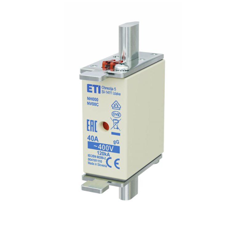 4181110 - Предохранитель ножевой KOMBI, 40 A, NH-000, gG, 400 В AC, ETI