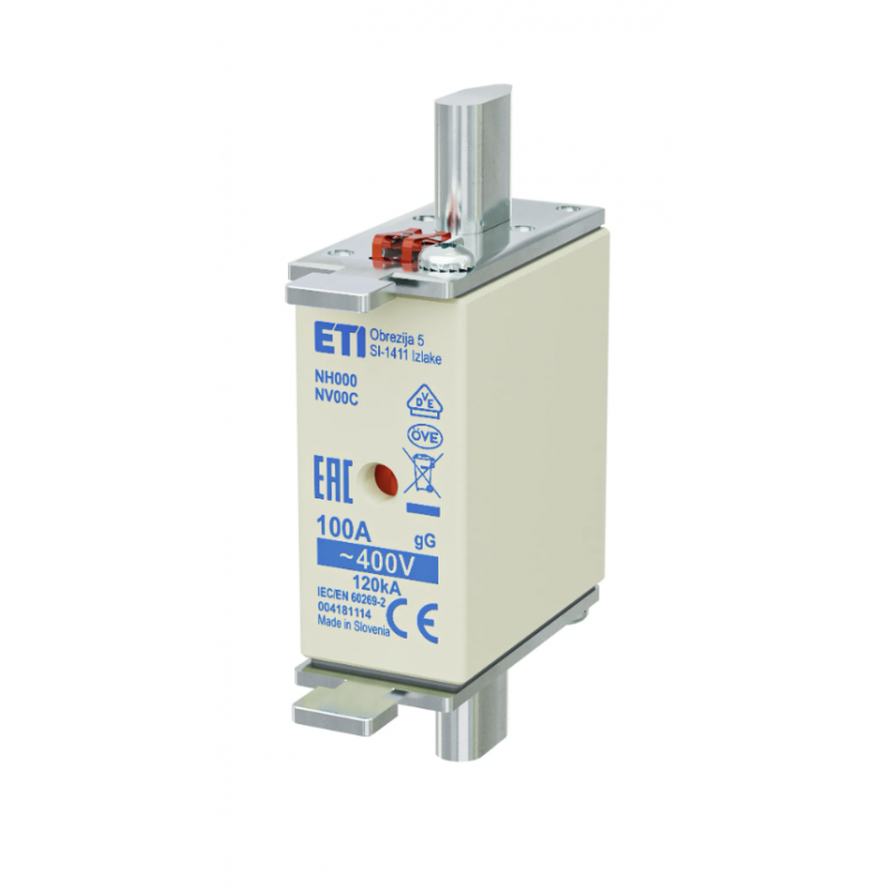 4181114 - Предохранитель ножевой KOMBI, 100 A, NH-000, gG, 400 В AC, ETI