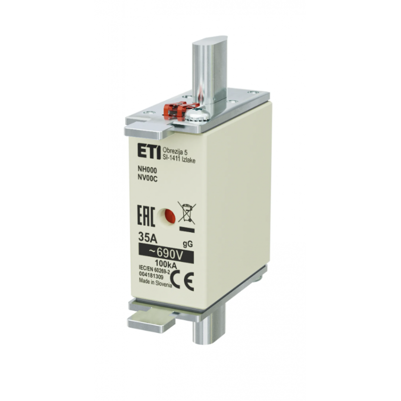 4181309 - Предохранитель ножевой KOMBI, 35 A, NH-000, gG, 690 В AC, ETI