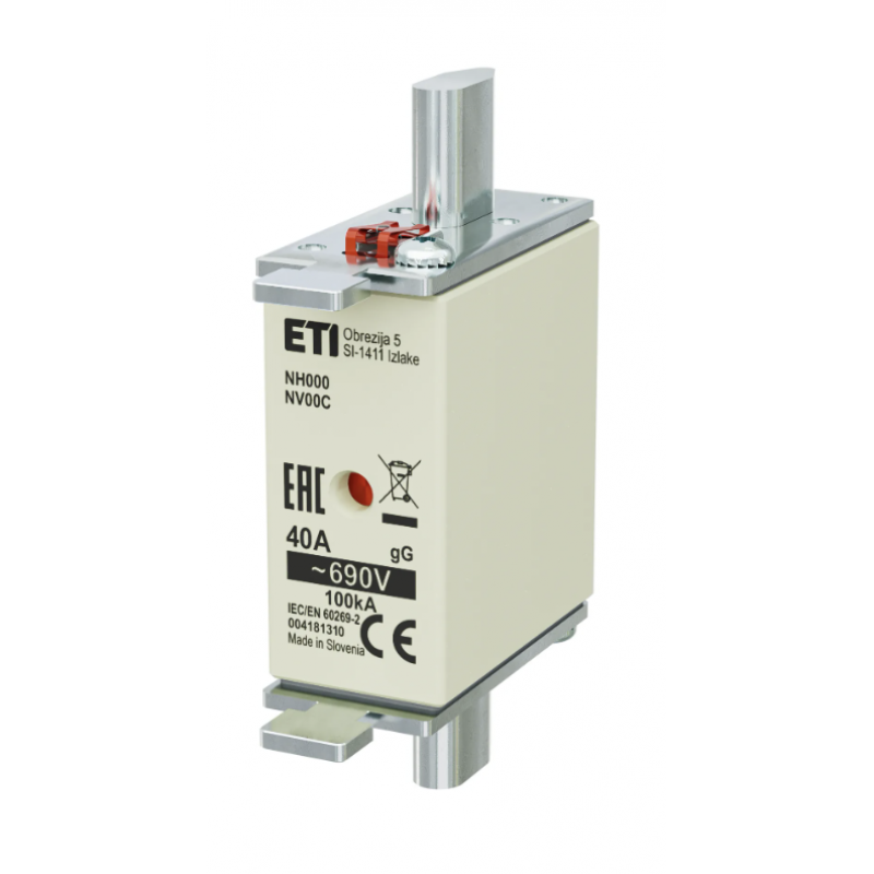 4181310 - Предохранитель ножевой KOMBI, 40 A, NH-000, gG, 690 В AC, ETI