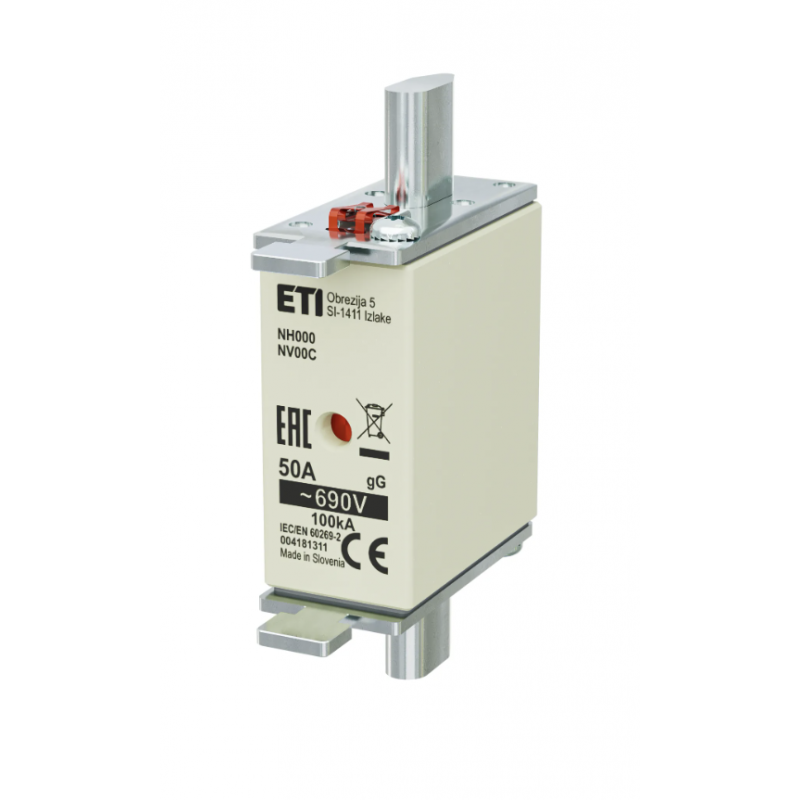 4181311 - Предохранитель ножевой KOMBI, 50 A, NH-000, gG, 690 В AC, ETI