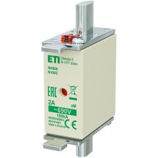 4181401 - Предохранитель ножевой KOMBI, 2 A, NH-000, aM, 690 В AC, ETI
