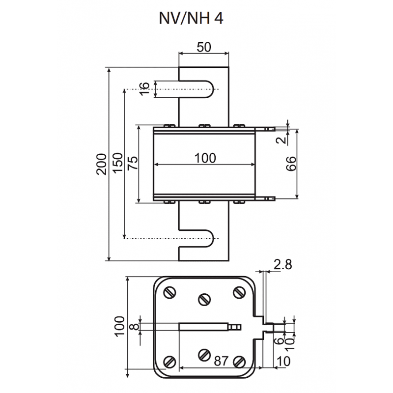 4116105 – Предохранитель ножевой 900 A, NH-4, gG, 500 В AC, для держателей PK 4, ETI