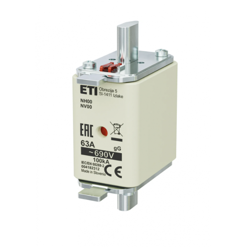 4182312 - Предохранитель ножевой KOMBI, 63 A, NH-00, gG, 690 В AC, ETI