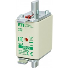 4182412 - Предохранитель ножевой KOMBI, 63 A, NH-00, aM, 690 В AC, ETI