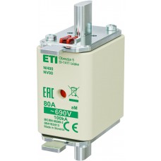 4182413 - Предохранитель ножевой KOMBI, 80 A, NH-00, aM, 690 В AC, ETI