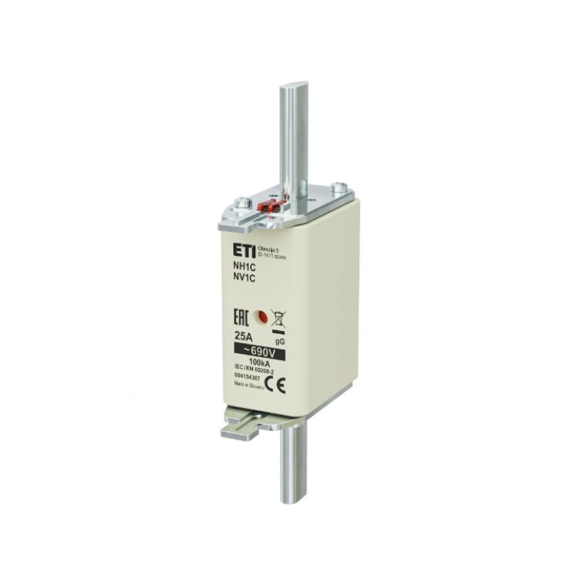 4184307 - Предохранитель ножевой KOMBI, 25 A, NH-1C, gG, 690 В AC, ETI