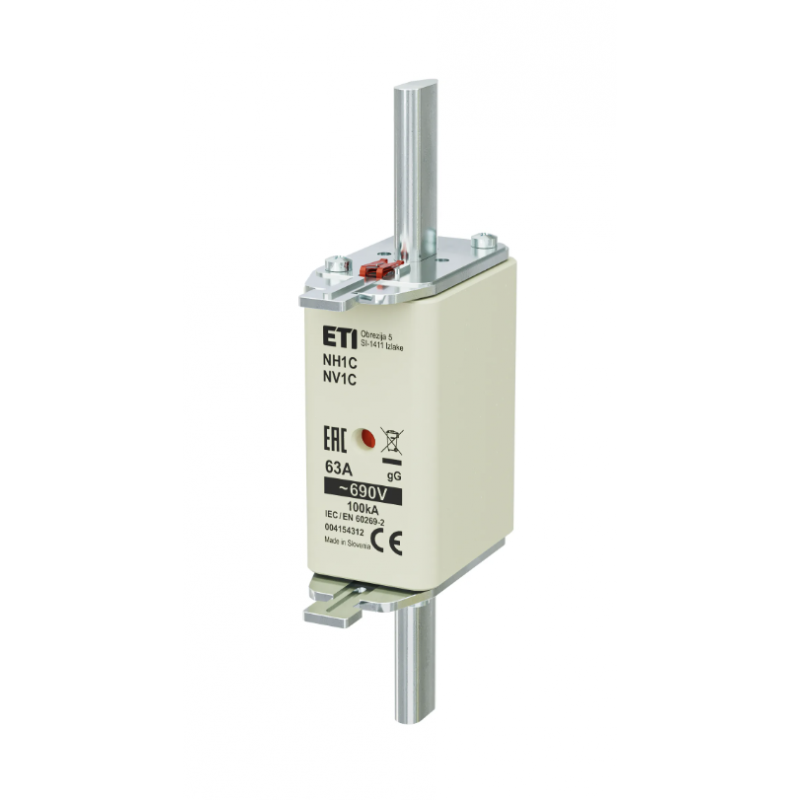 4184312 - Предохранитель ножевой KOMBI, 63 A, NH-1C, gG, 690 В AC, ETI
