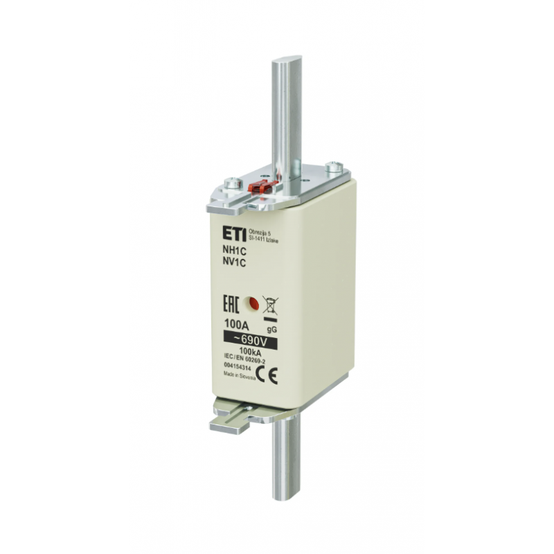 4184314 - Предохранитель ножевой KOMBI, 100 A, NH-1C, gG, 690 В AC, ETI