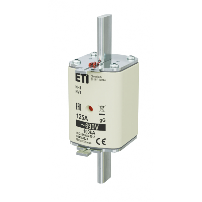 4184323 - Предохранитель ножевой KOMBI, 125 A, NH-1, gG, 690 В AC, ETI