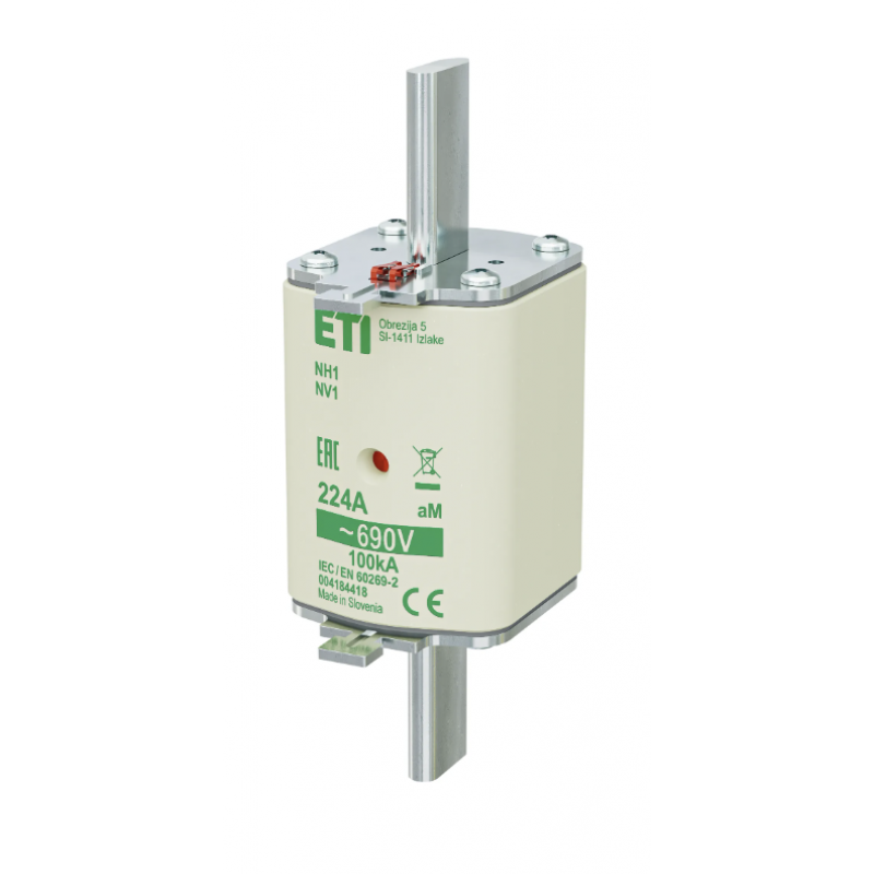 4184418 - Предохранитель ножевой KOMBI, 224 A, NH-1, aM, 690 В AC, ETI