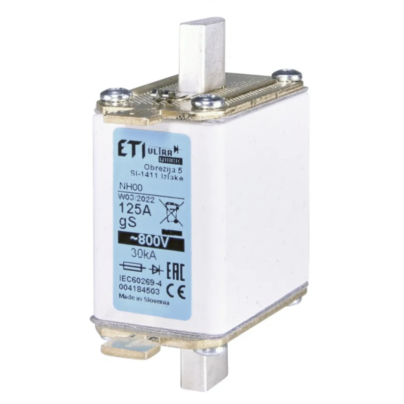 4184501 - Предохранитель ножевой, 80 A, NH-00, gS, 800 В AC, ETI