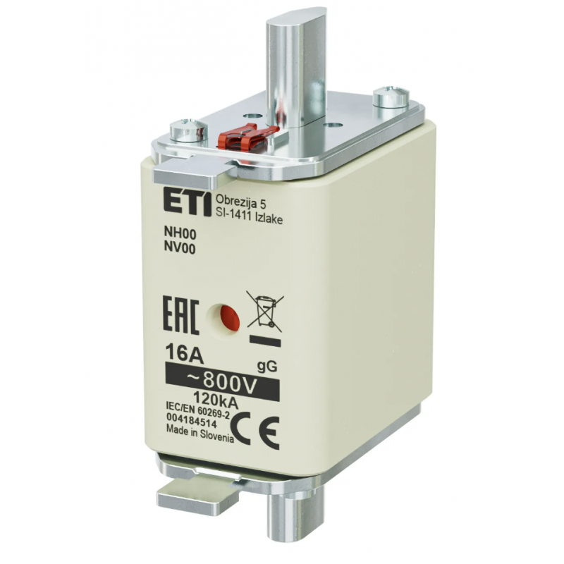 4184514 - Предохранитель ножевой KOMBI, 16 A, NH-00, gG, 800 В AC, ETI