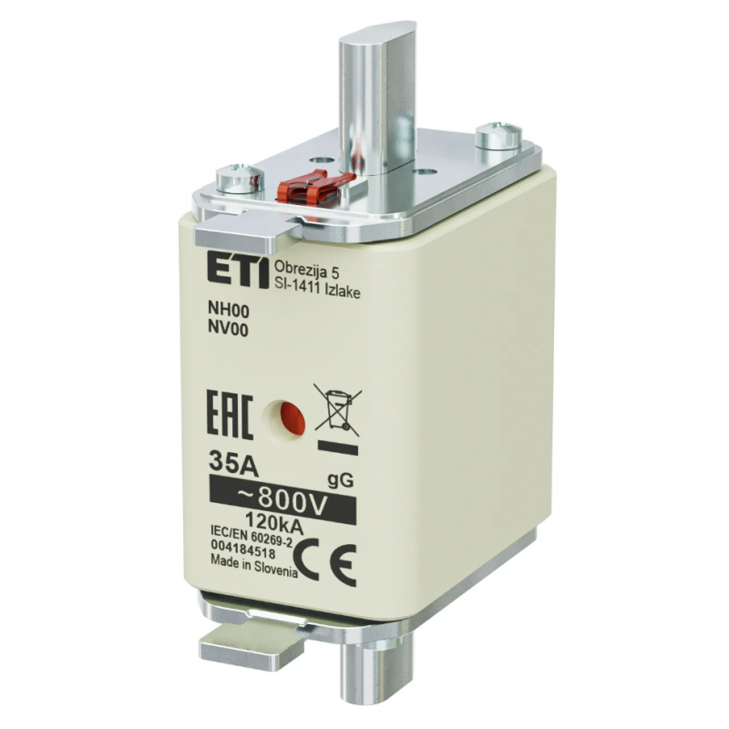 4184518 - Предохранитель ножевой KOMBI, 35 A, NH-00, gG, 800 В AC, ETI