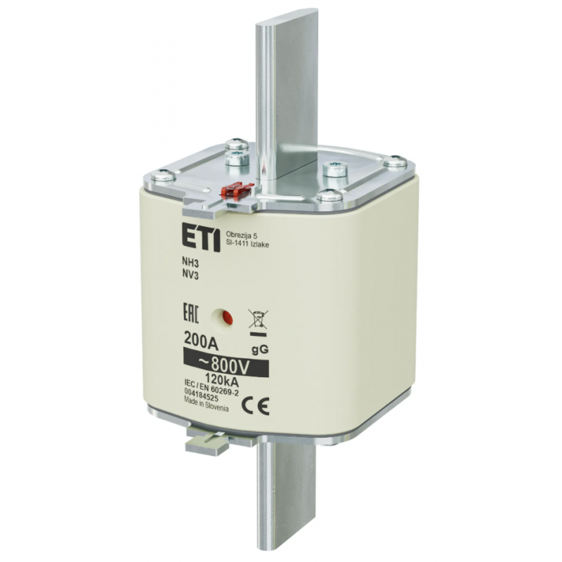 4184525 - Предохранитель ножевой KOMBI, 200 A, NH-3, gG, 800 В AC, ETI