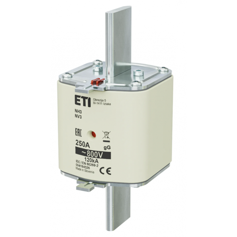 4184526 - Предохранитель ножевой KOMBI, 250 A, NH-3, gG, 800 В AC, ETI