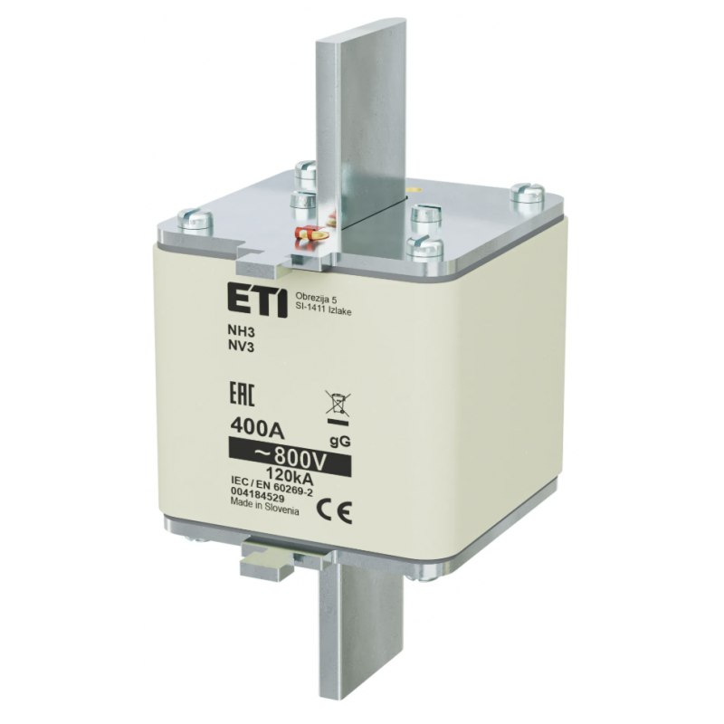 4184529 - Предохранитель ножевой, 400 A, NH-3, gG, 800 В AC, ETI