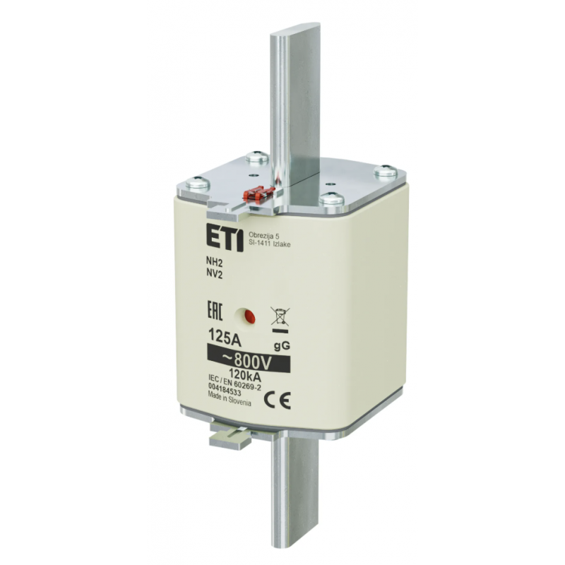 4184533 - Предохранитель ножевой KOMBI, 125 A, NH-2, gG, 800 В AC, ETI
