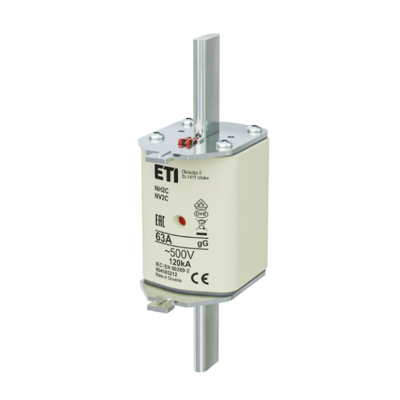 4185212 - Предохранитель ножевой KOMBI, 63 A, NH-2C, gG, 500 В AC, ETI