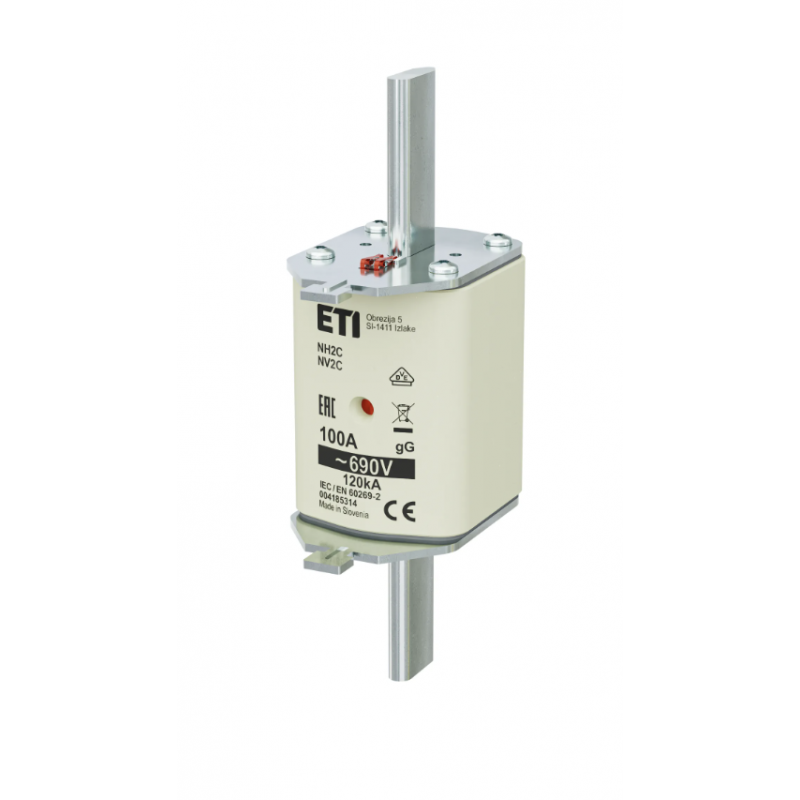 4185314 - Предохранитель ножевой KOMBI, 100 A, NH-2C, gG, 690 В AC, ETI