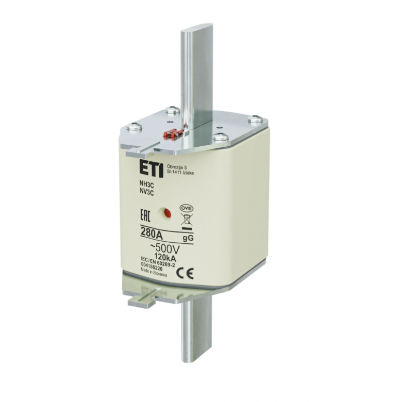 4186220 - Предохранитель ножевой KOMBI, 280 A, NH-3C, gG, 500 В AC, ETI