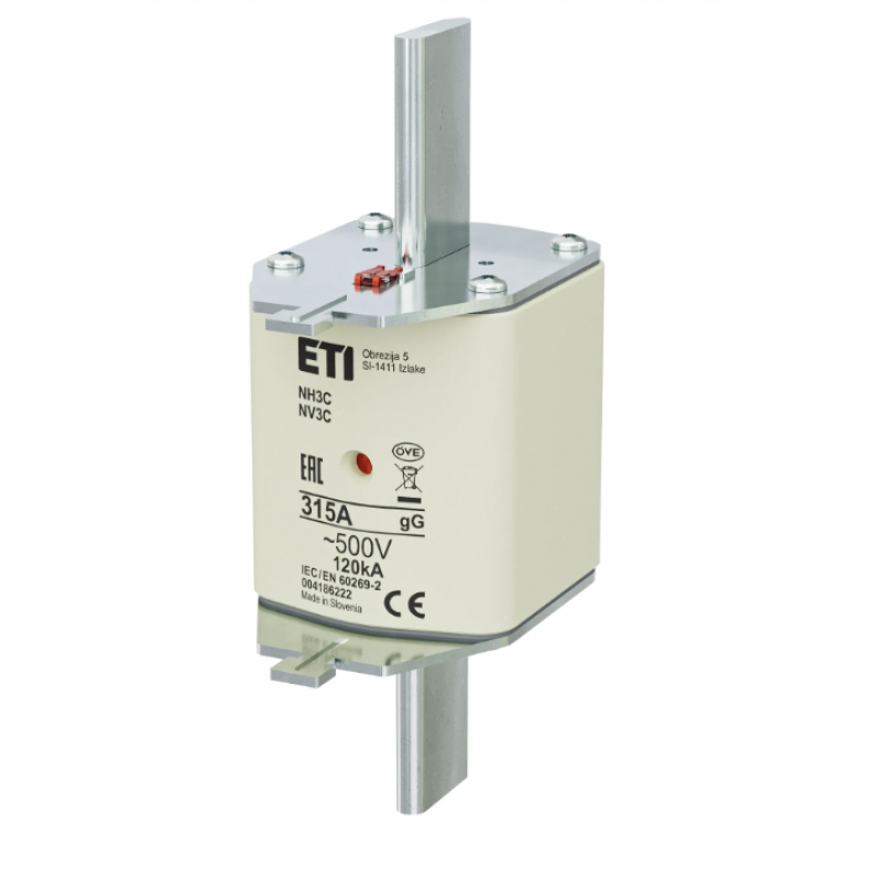 4186222 - Предохранитель ножевой KOMBI, 315 A, NH-3C, gG, 500 В AC, ETI