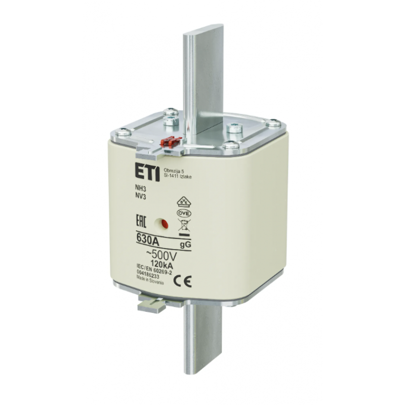 4186233 - Предохранитель ножевой KOMBI, 630 A, NH-3, gG, 500 В AC, ETI