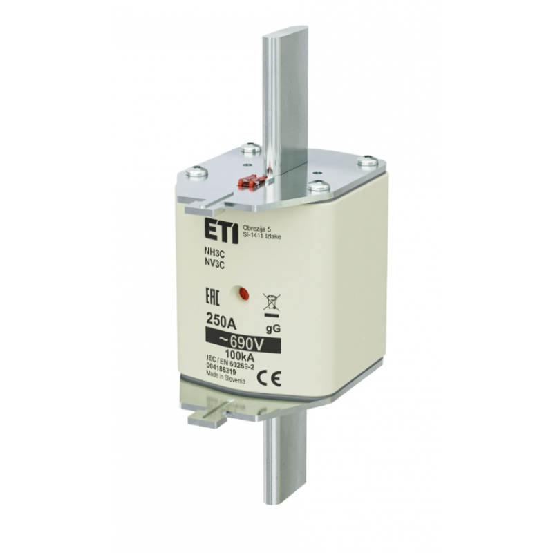 4186319 - Предохранитель ножевой KOMBI, 250 A, NH-3C, gG, 690 В AC, ETI