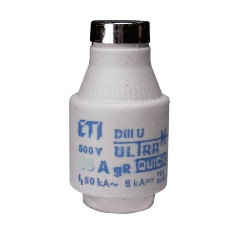 4323003 - Предохранитель пробковый D UQ, 63 A, D III, gR, 500 В AC, ETI