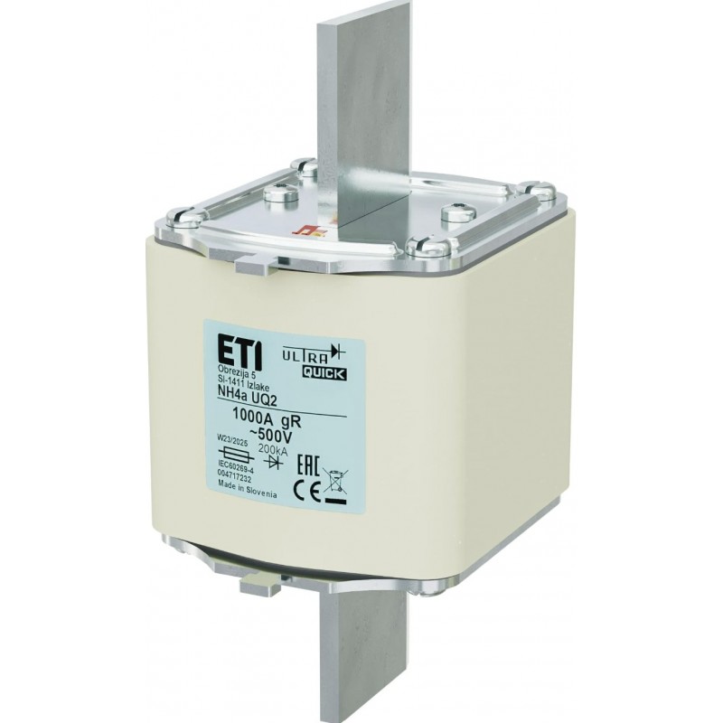 4717232 - Предохранитель ножевой M UQ01/02, 1000 A, NH-4a, gR, 500 В AC, 200 кА, ETI