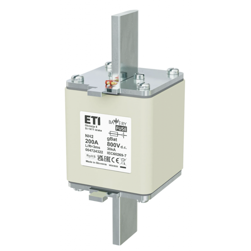 4724322 - Предохранитель ножевой Battery, 200 A, NH-2, 800 В DC, ETI