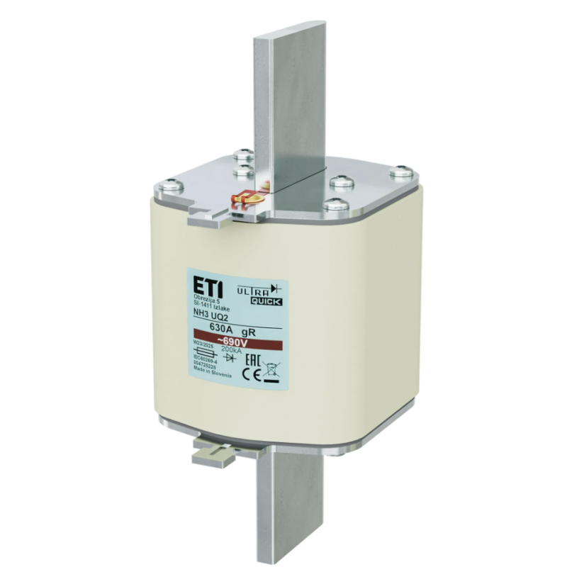 4725228 - Предохранитель ножевой M UQ2, 630 A, NH-3, gR, 690 В AC, 200 кА, ETI