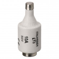 1221010 - Предохранитель пробковый 10 А, DII, F, 500 В АС/400 В DC, ITALWEBER