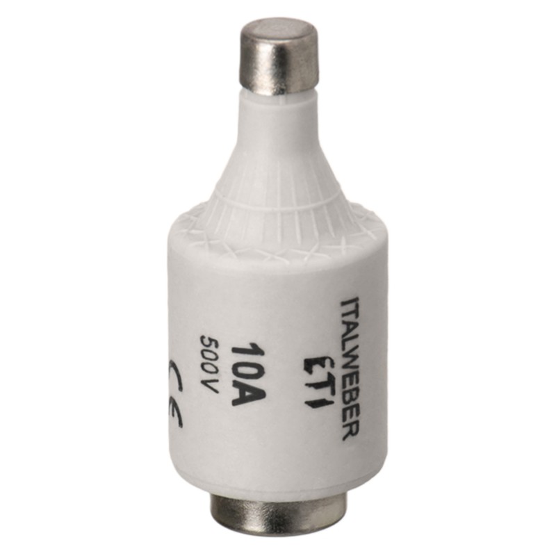 1221010 - Предохранитель пробковый 10 А, DII, F, 500 В АС/400 В DC, ITALWEBER