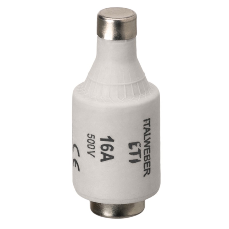 1221016 - Предохранитель пробковый 16 А, DII, F, 500 В АС/400 В DC, ITALWEBER