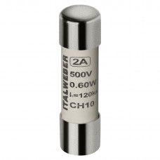 1421002 - Предохранитель CH10, 2 A, 10×38 мм, gG, 500 В AC, ITALWEBER