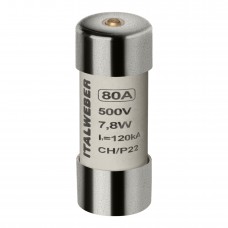 1443080 - Предохранитель CH22, 80 A, 22×58 мм, gG, 500 В AC, с бойком, ITALWEBER
