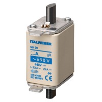 1543160 - Предохранитель ножевой HRC, 160 A, NH-00, aR, 690 В АС/400 В DC, ITALWEBER