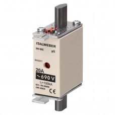 1600520 - Предохранитель ножевой NH, 20 A, NH-000, gG, 690 В АС, ITALWEBER