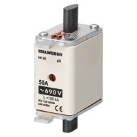 1600550 - Предохранитель ножевой NH, 50 A, NH-00, gG, 690 В АС, ITALWEBER