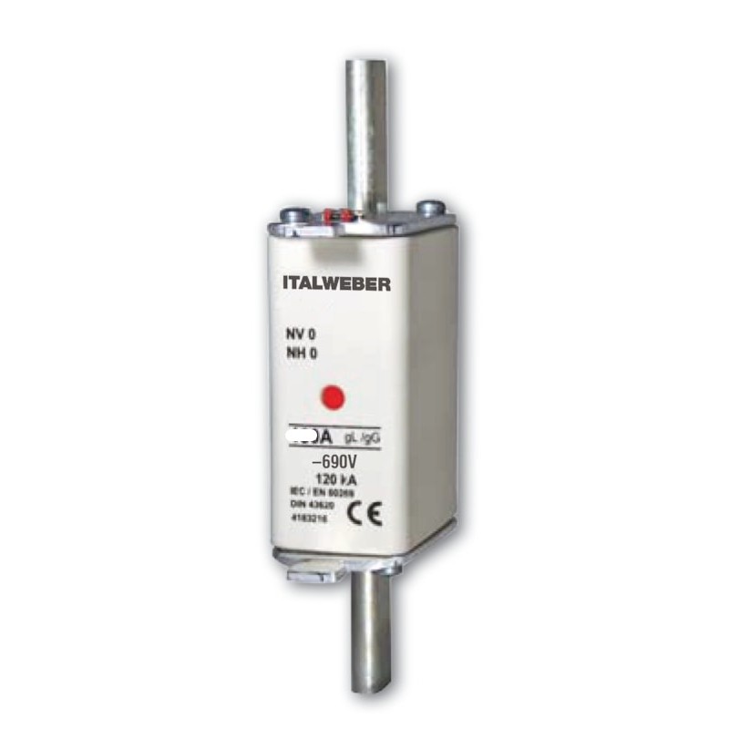 1605100 - Предохранитель ножевой NH, 100 A, NH-0, gG, 690 В АС, ITALWEBER