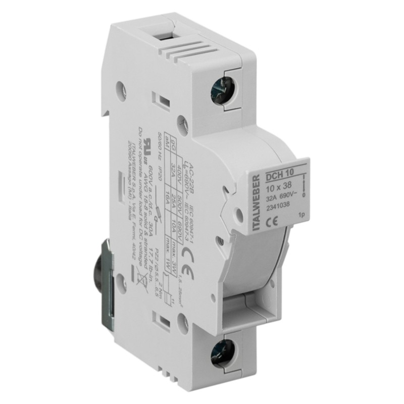 2341038 - Разъединитель под предохранитель DCH, 1P Ie-32A, 10×38 мм, ITALWEBER