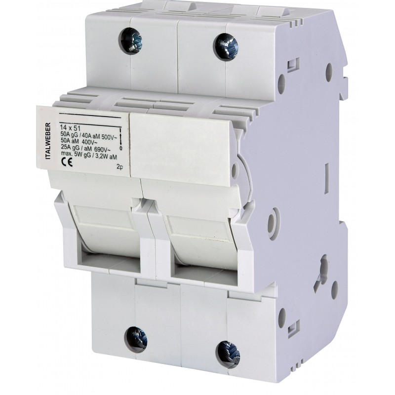 2342051 - Разъединитель под предохранитель DCH, 2P Ie-50 A, 14x51 мм, ITALWEBER